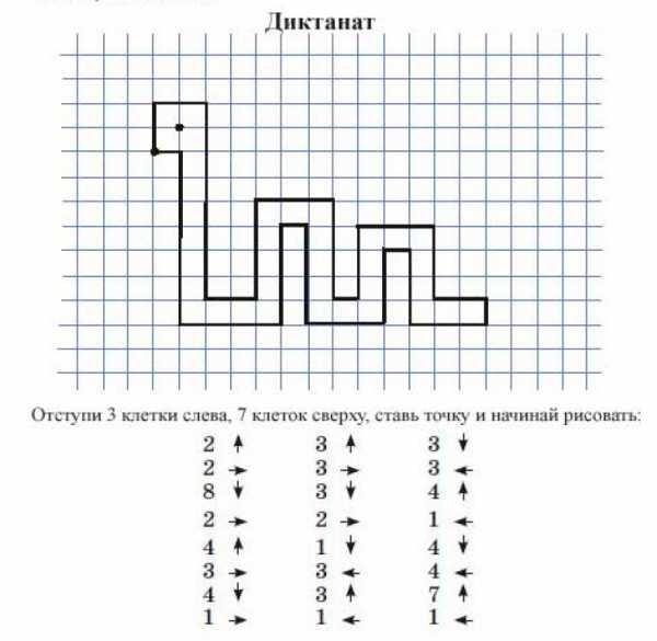 Графический диктант по стрелочкам для дошкольников