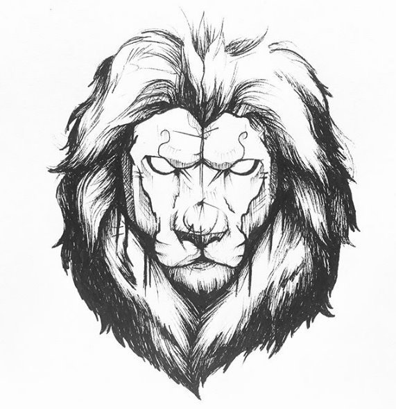 Страшный Лев рисунок
