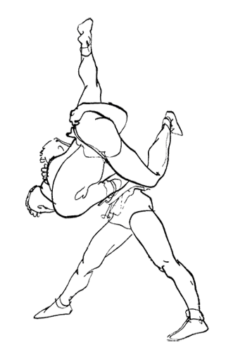 Самбо рисунок карандашом