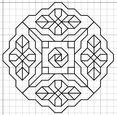 Геометрический орнамент клетка