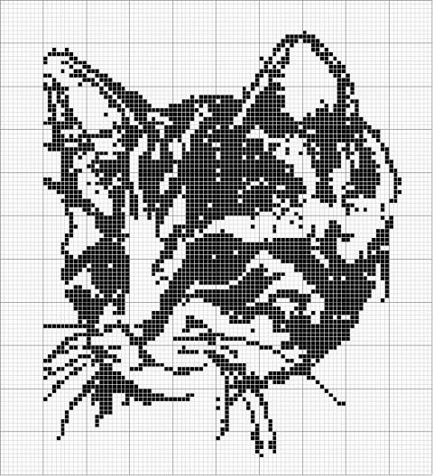 Вышивка крестиком черно белые схемы