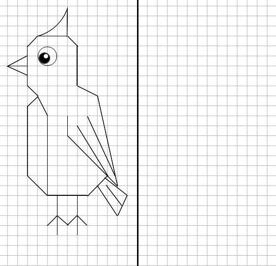 Центральная симметрия по клеткам