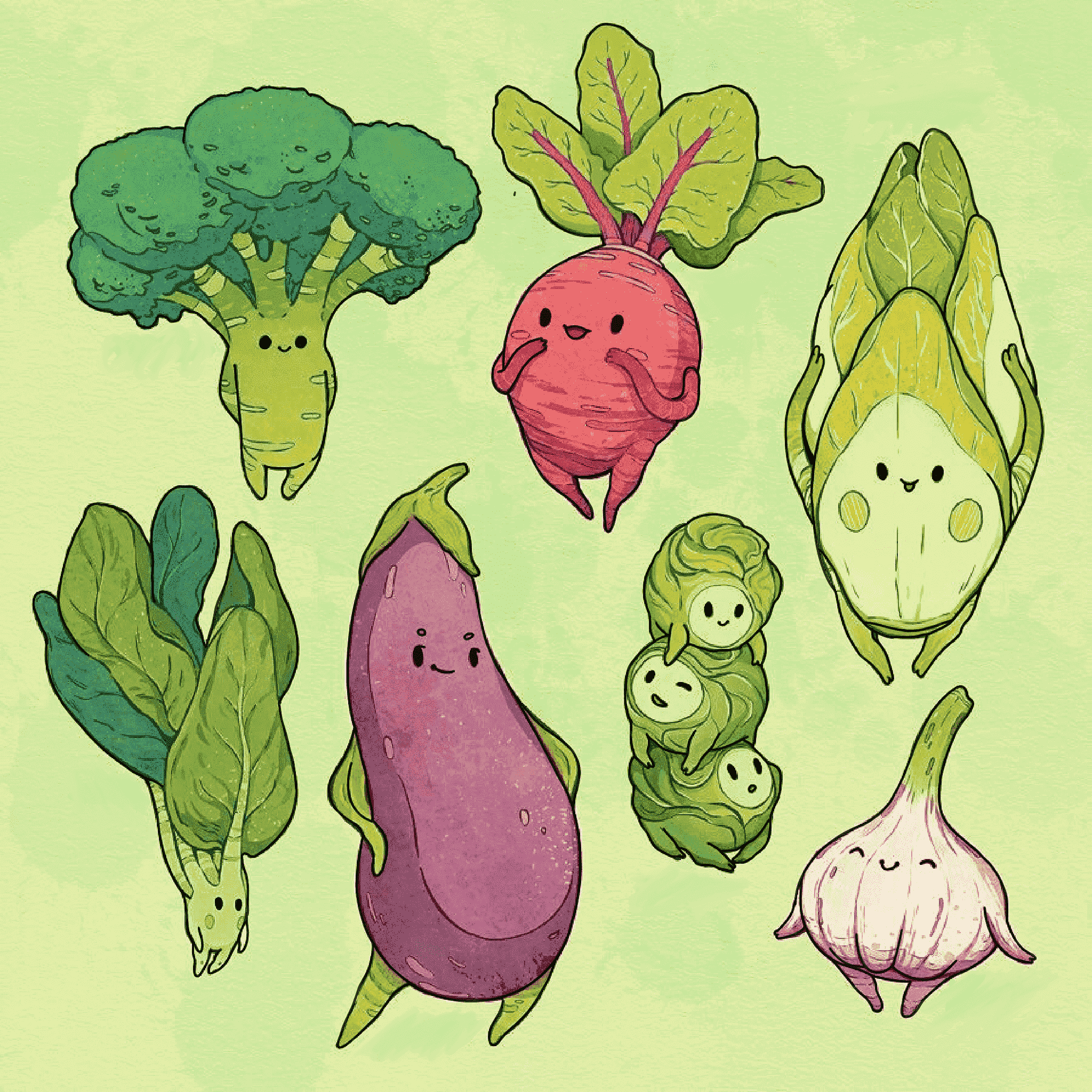 Овощи персонажи