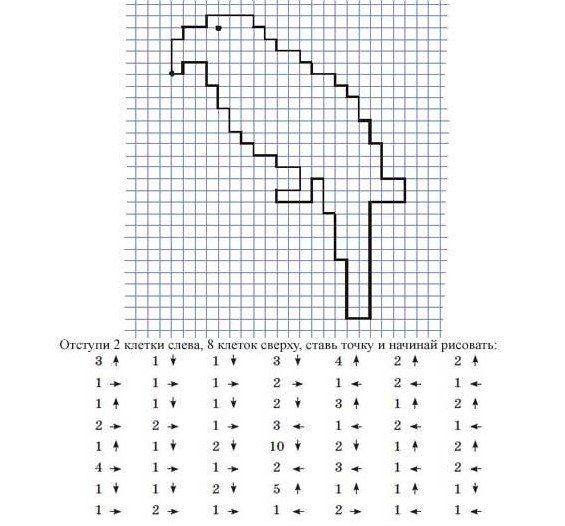 Графический диктант по схеме