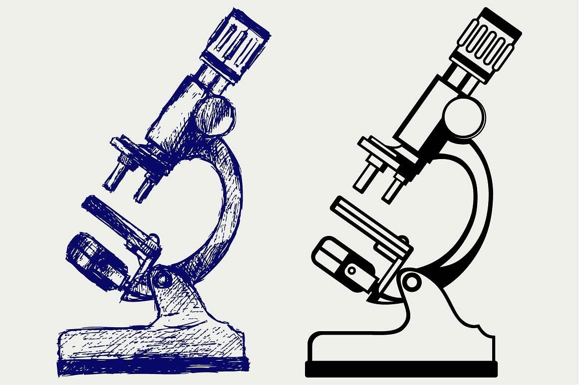 Микроскоп рисунок для срисовки