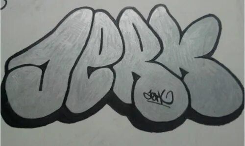 Графити лёгкие на бумаге