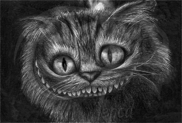 Чеширский кот без головы дорисовать