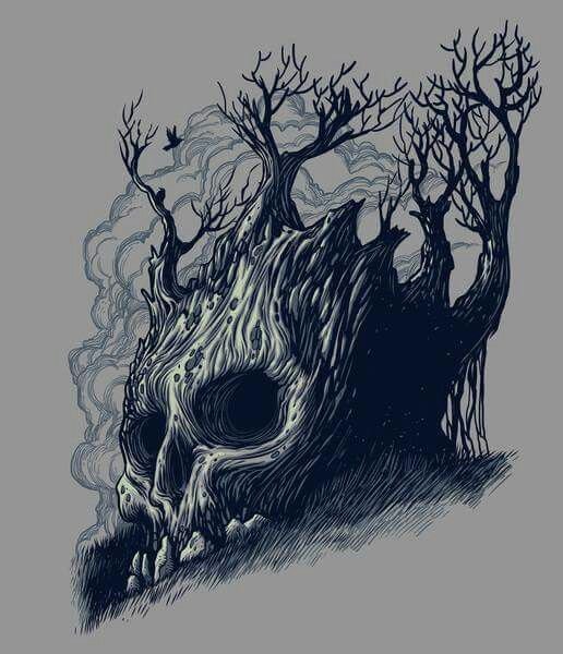 Череп дерево