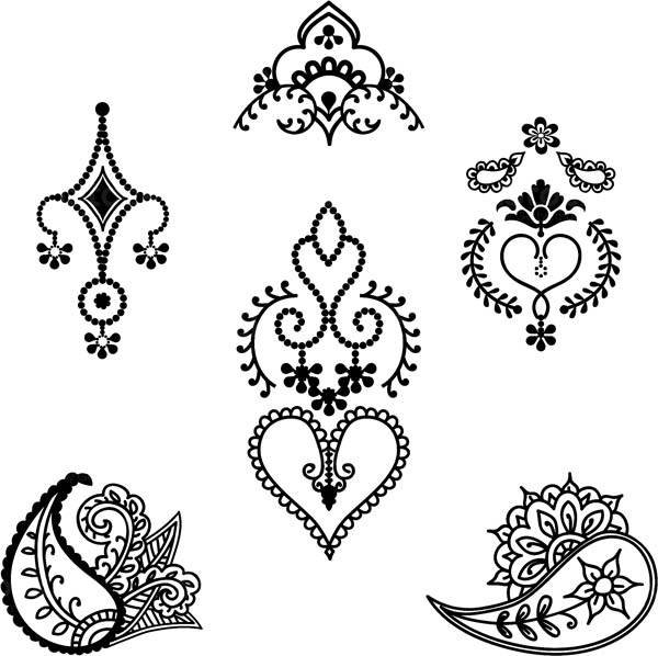 Узоры для рисования хной