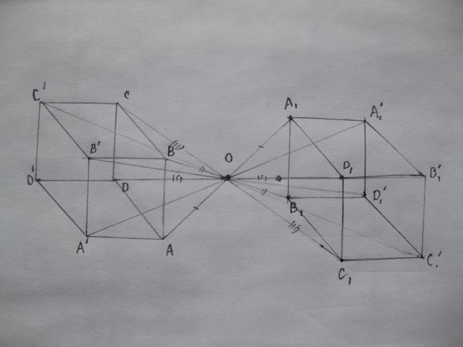 Рисунок осевой центральной симметрии