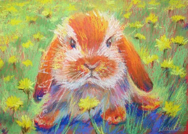 Закат карандашами цветными