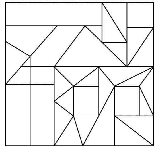 Закрась треугольники