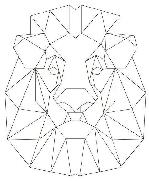 Геометрические животные трафареты