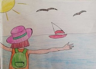 Легкий рисунок на тему лето