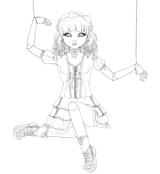 Кукла марионетка для рисования