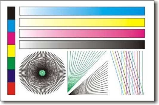 Тестовая страница для струйного принтера HP