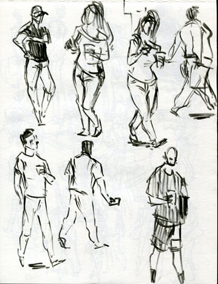 Архитектурные Наброски с людьми