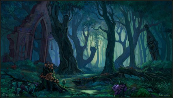 Страшный лес мультяшный