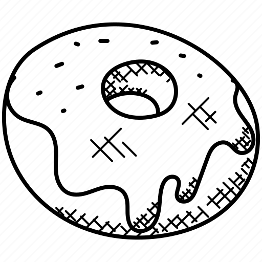 Пончик для срисовки карандашом