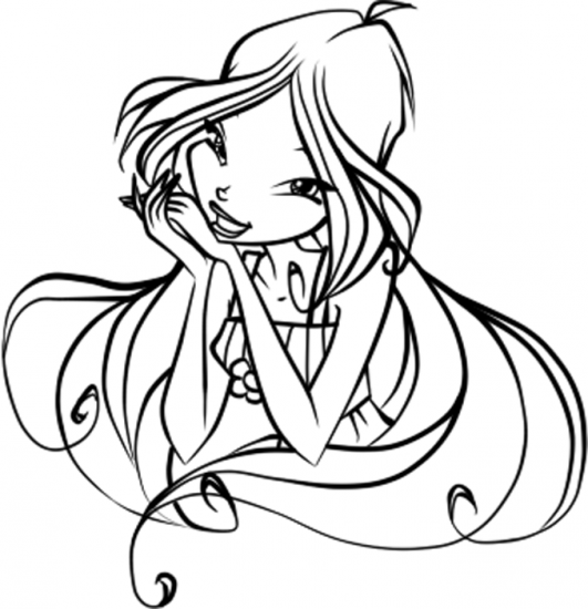 Раскраски Винкс Флора и гелия