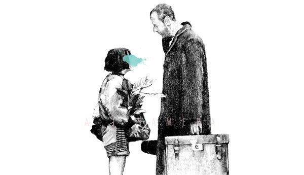 Леон и Матильда картинки чб