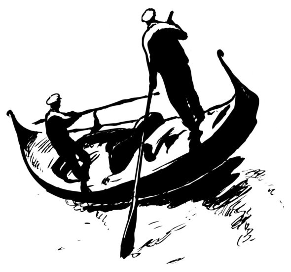 Лодочник силуэт