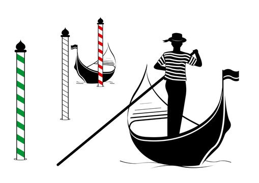 Силуэт гондольера