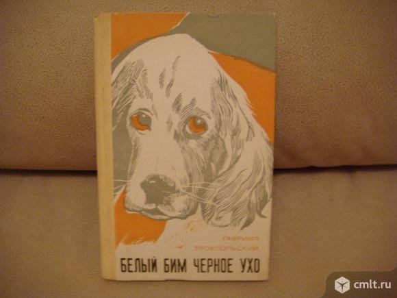 Обложка книги белый Бим черное ухо