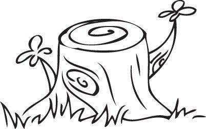 Пенек раскраска для детей