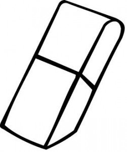 Ластик черно белый