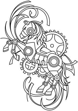 Рисунки в стиле стимпанк черно белые