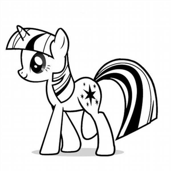 Пони Искорка раскраска для детей