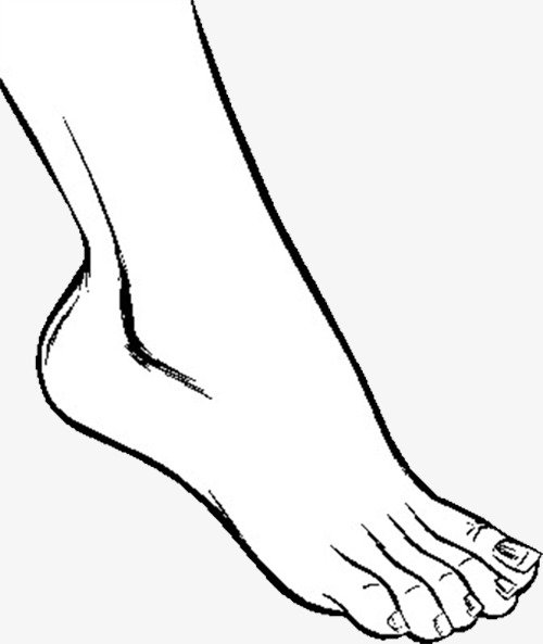 Нога раскраска для детей