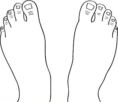 Отпечаток стопы на белом фоне