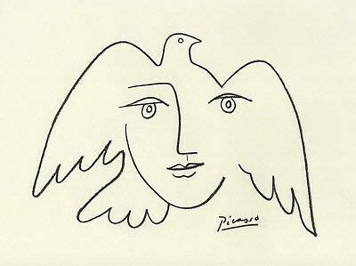 Пеликан рисунок Пикассо