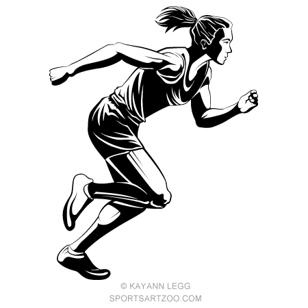 Бегущая девушка вектор