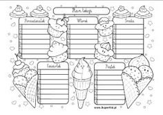 Расписание уроков раскраска для девочек