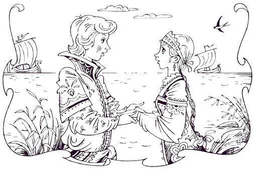 Сказка о царе Гвидоне иллюстрации