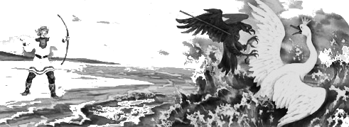 Сказка о царе Салтане лебедь и Коршун