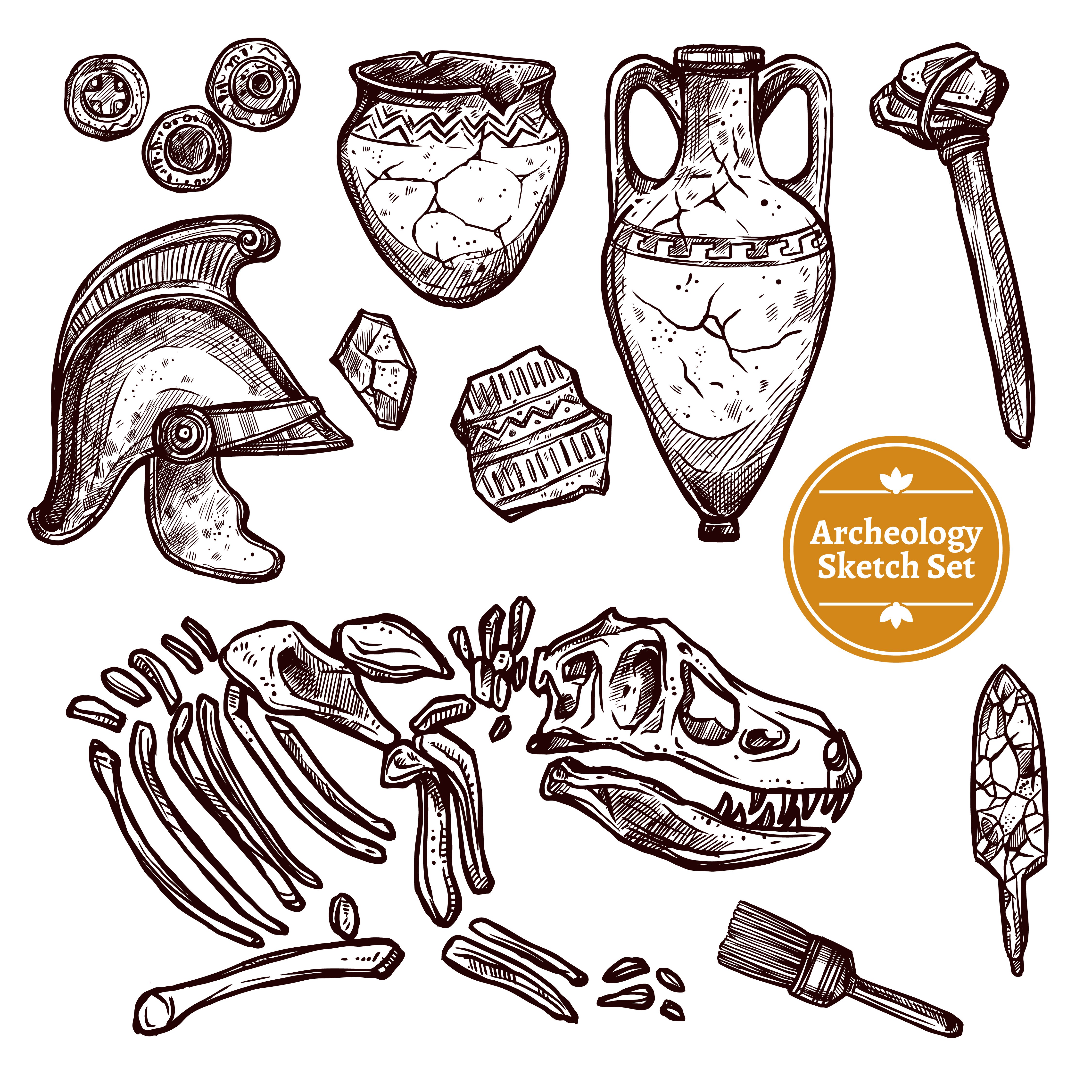 Зарисовки археологических находок