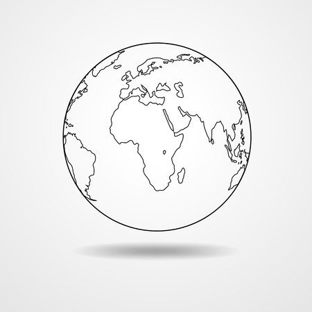Земной шар контур