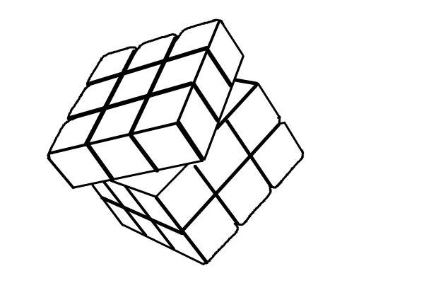 Кубик рубик раскраска