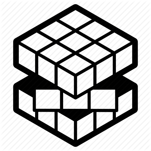 Черно белый кубик Рубика