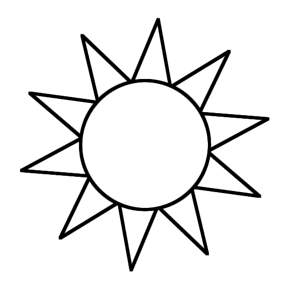 Солнце из геометрических фигур