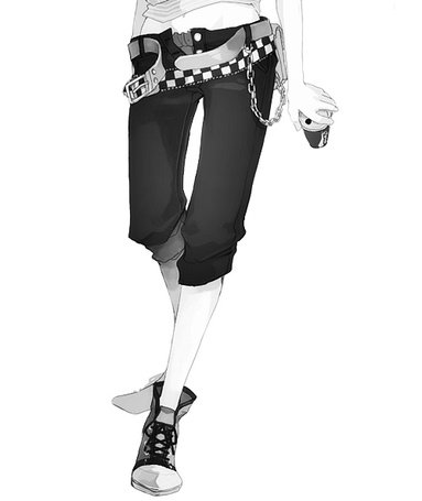 Аниме парень в брюках