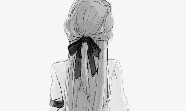 Аниме девушка со спины