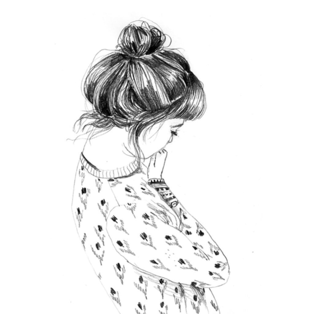 Девушка в платье со спины рисунок для срисовки