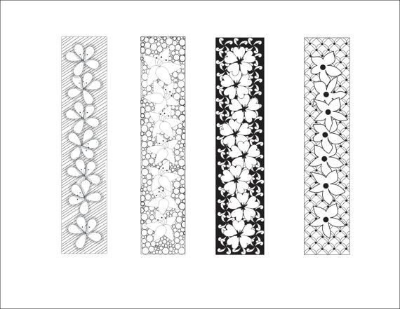 Красивые закладки для книги в карандаше