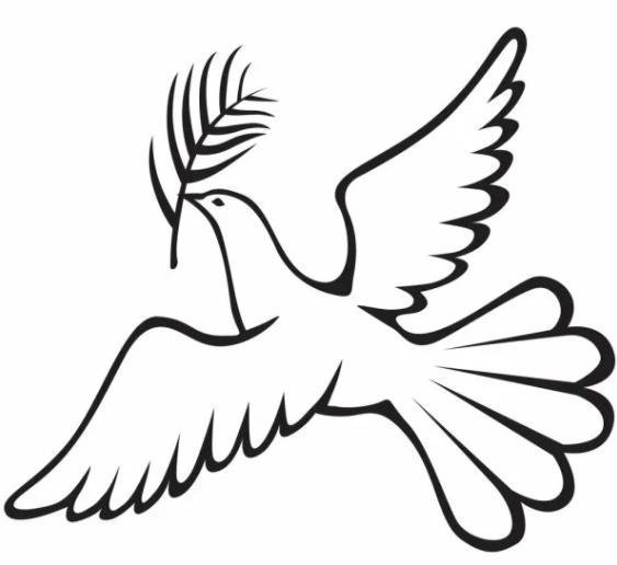 Очертания голубя мира