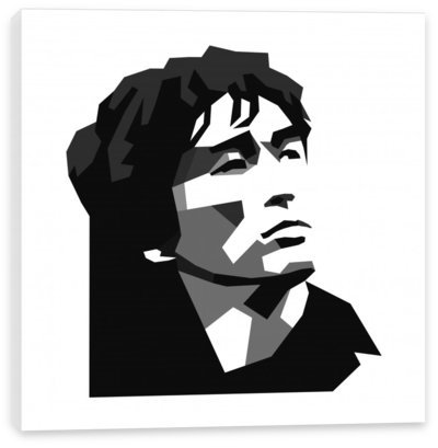 Виктор Цой трафаретный портрет